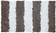 Brown Stripe Shag Area Rug