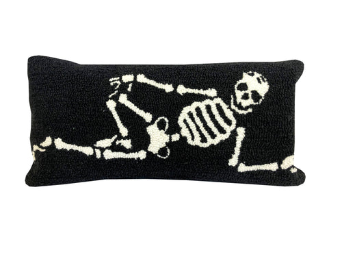 Lounging Skeleton Pillow
