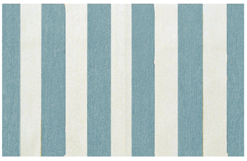 Stripends Turquoise Area Rug (25679D)