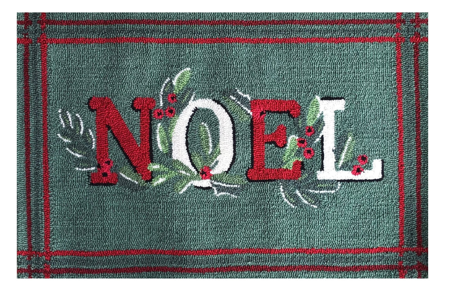 Noel Green Striped Rug