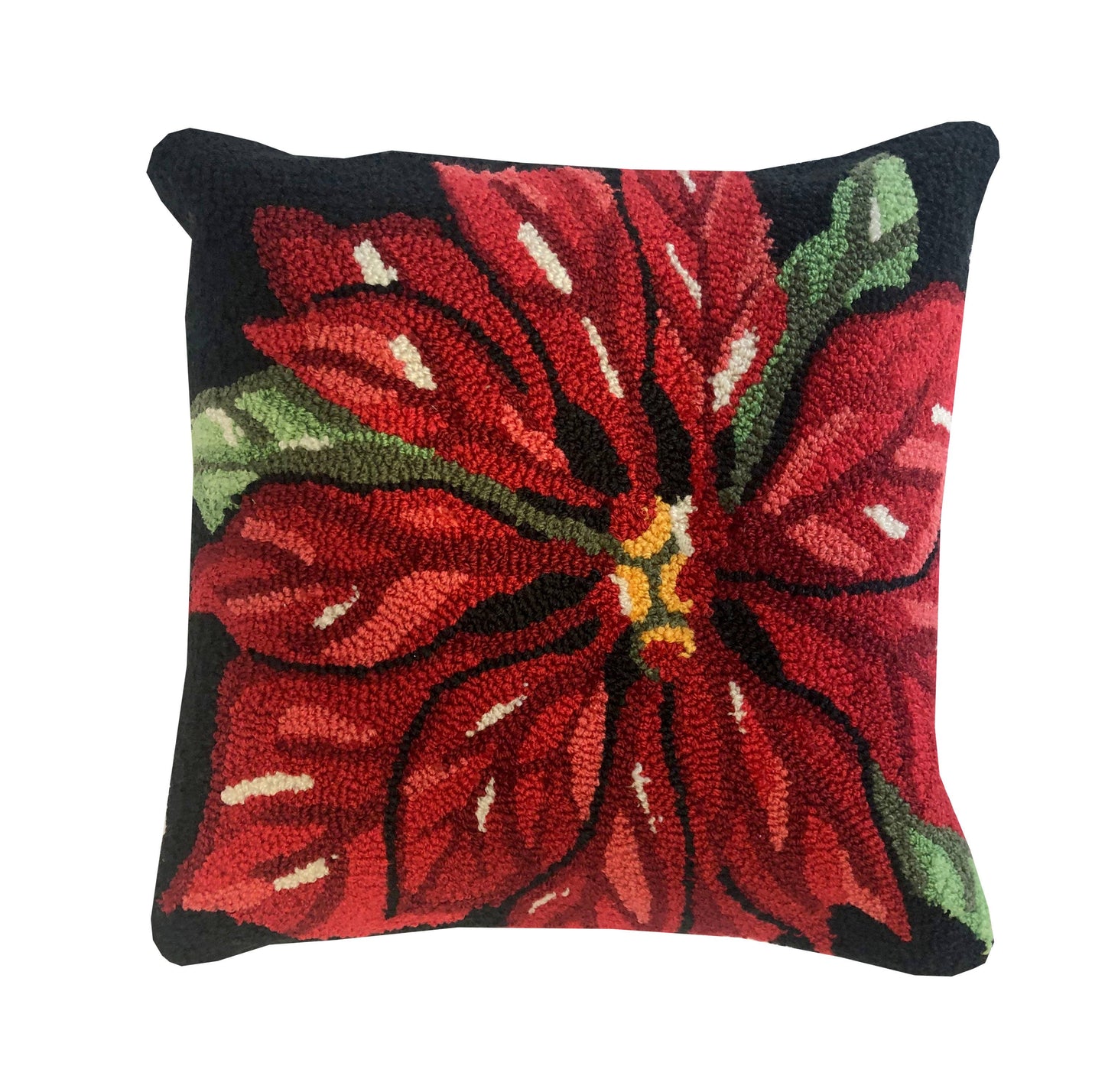 Poinsettia Black Rug/Doormat/Pillow
