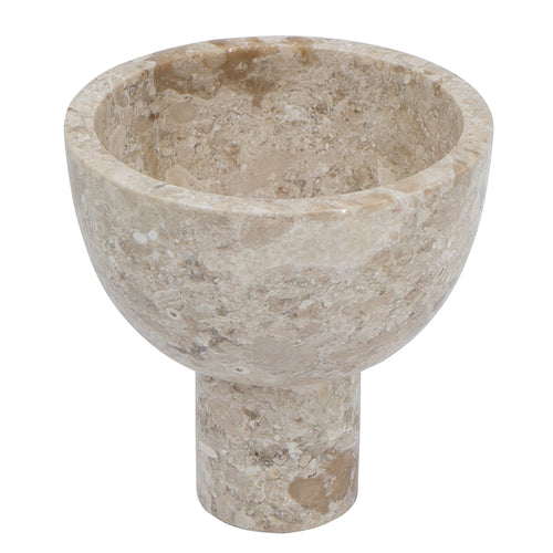 Round Marble Pedestal Bowl