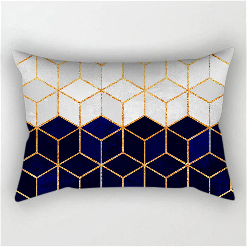 Throw Pillow Cover with 450g Insert, geometric, 12X20, Decorative Cushion