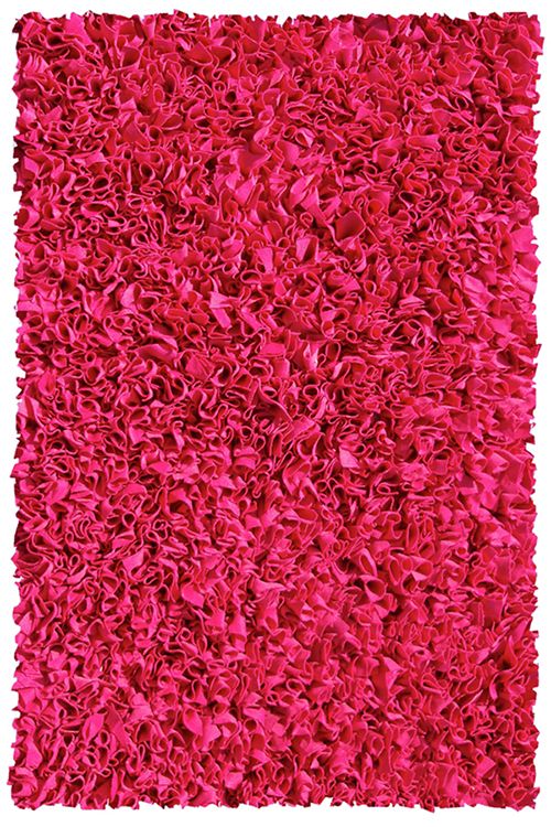 Shaggy Raggy Raspberry Area Rug