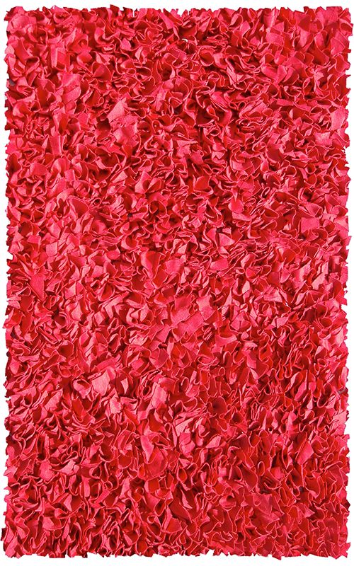 Shaggy Raggy Red Area Rug