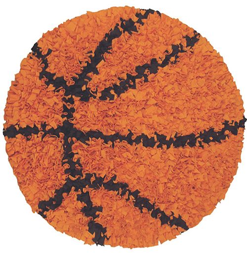 Shaggy Raggy Basketball Area Rug