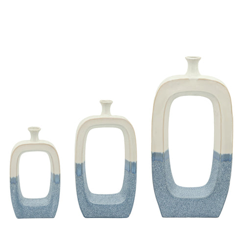 Skyblue Cut Out Vase