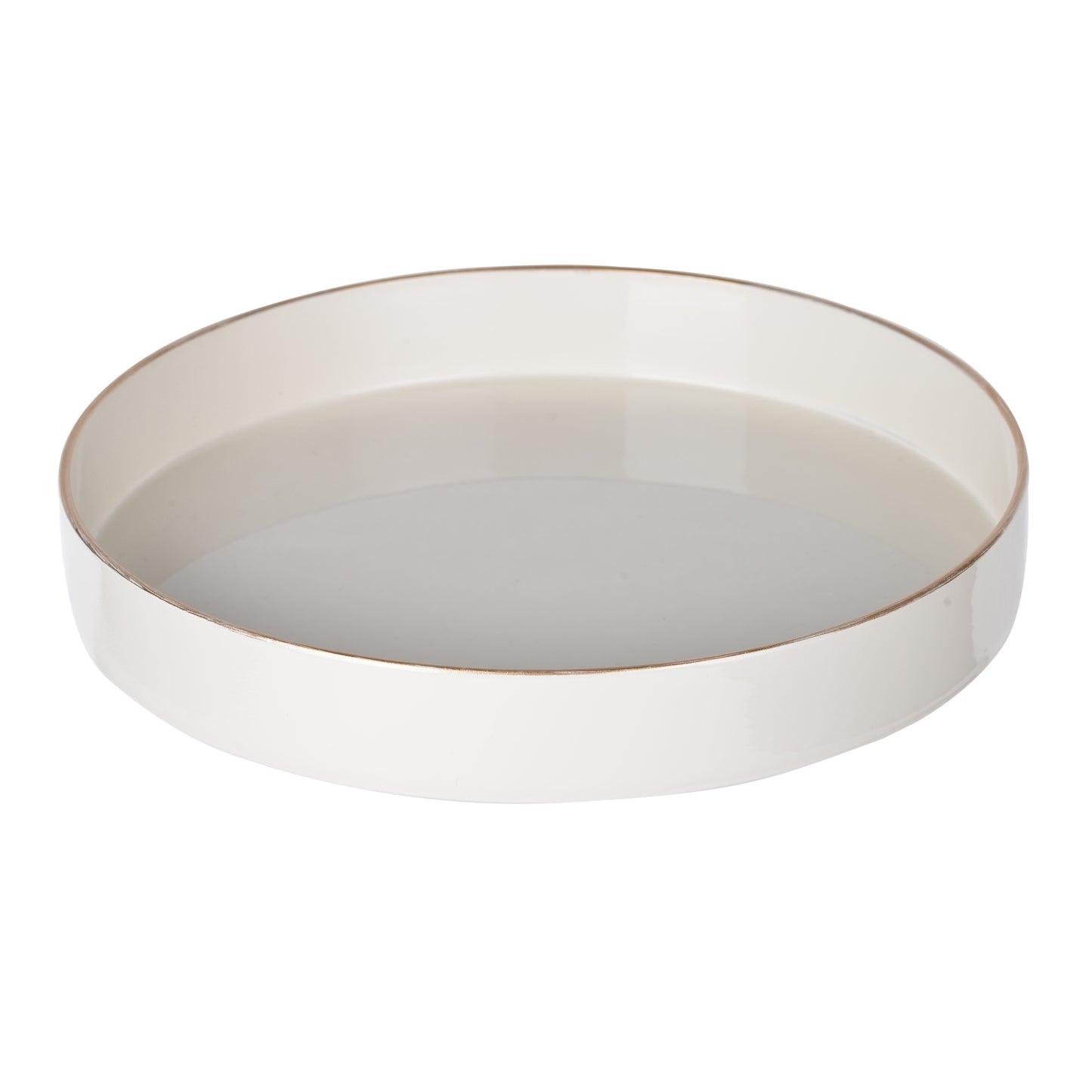 Mimosa Round Tray,White