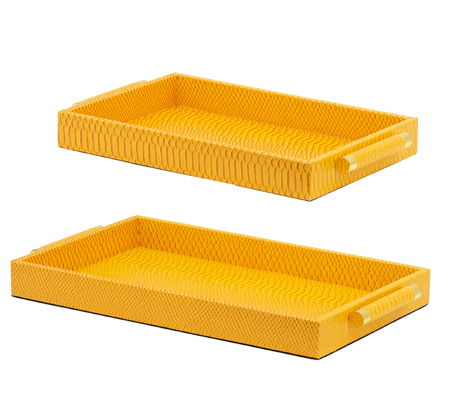 S/2 Yellow Croc Tray