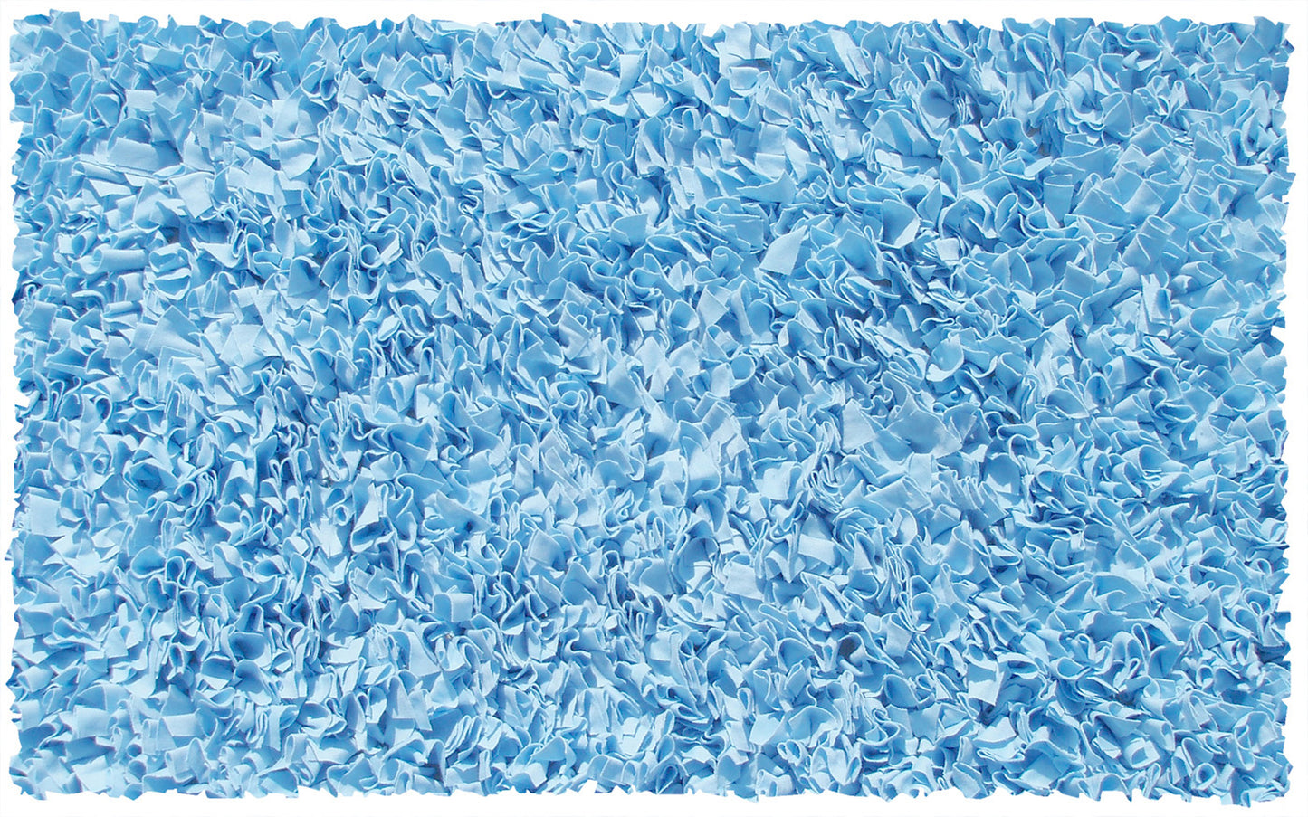 Shaggy Raggy Light blue Area Rug (02203)