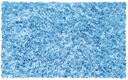 Shaggy Raggy Light blue Area Rug (02203)