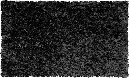 Shaggy Raggy Black Area Rug