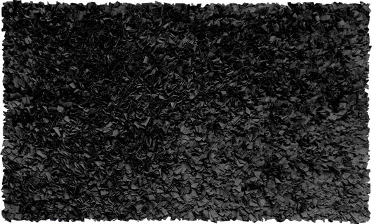 Shaggy Raggy Black Area Rug