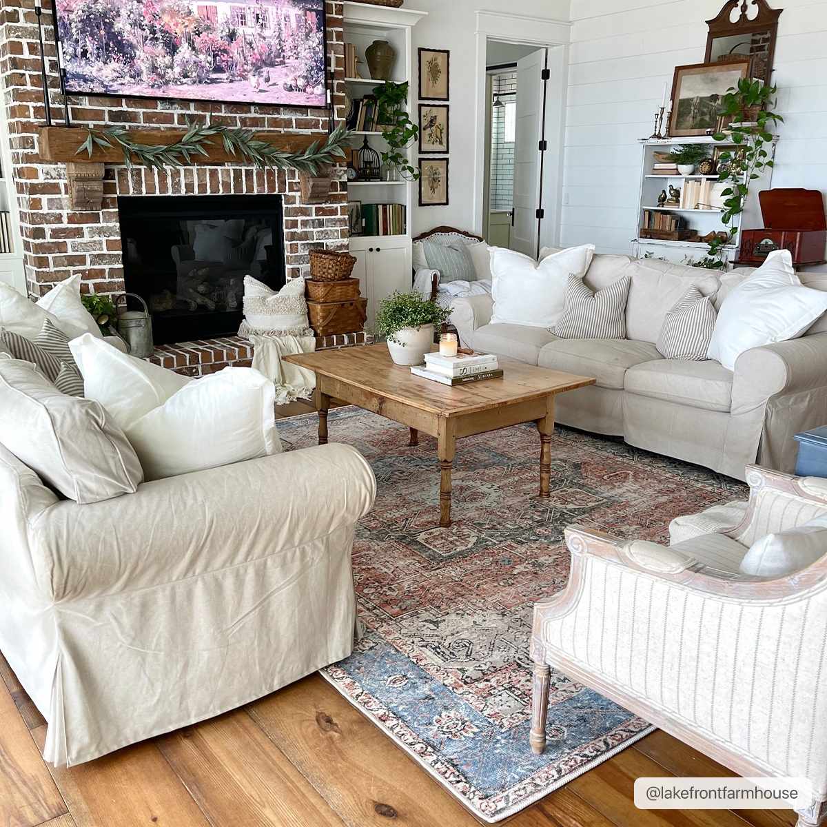 Rosman Distressed Washable Area Rug