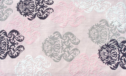 Brocade Pink Area Rug