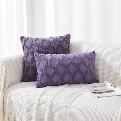 Pack of 2 One 18"x18" with a matching color of one 12"x20" Square and rectangle combo set throw pillow covers with inserts