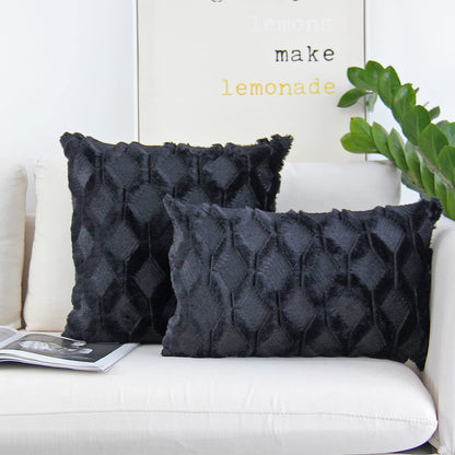 Pack of 2 One 18"x18" with a matching color of one 12"x20" Square and rectangle combo set throw pillow covers with inserts