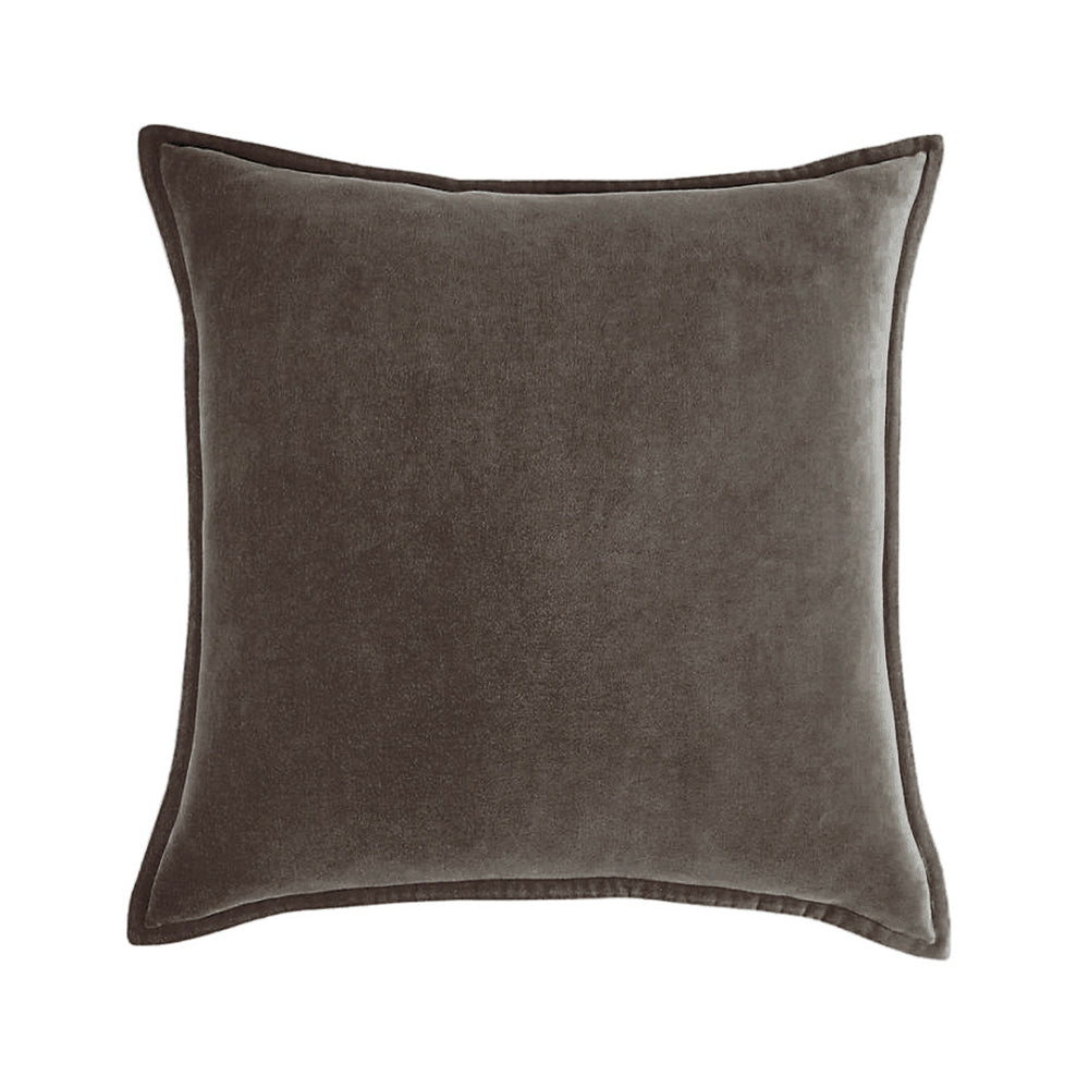 Throw Pillow Cover with 450g Insert, dark-grey, velvet, 20X20, Decorative Cushion