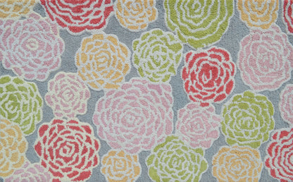 Multi Rose Area Rug