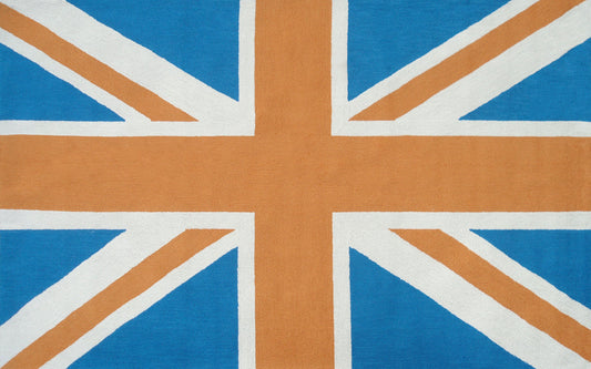 Union Jack Orange Area Rug