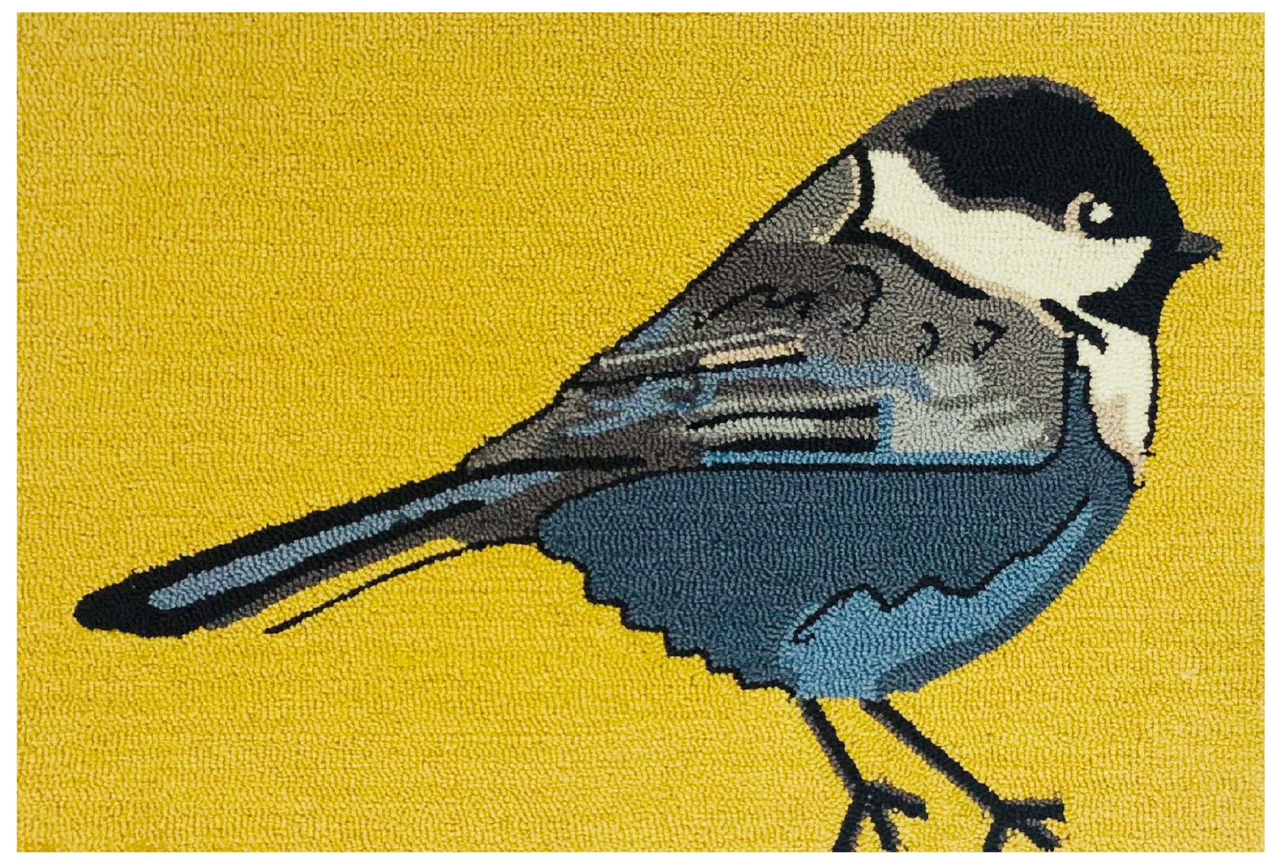 Yellow Moon Rug Chickadee Yellow Blue Moon Rug/Mat/Pillow – The Rug Market
