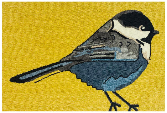 Chickadee Yellow Blue Moon Rug/Mat/Pillow