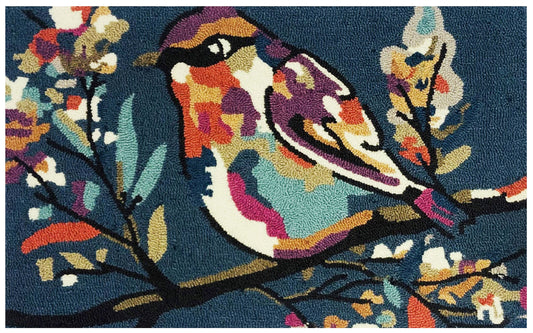 Autumn Watercolor Bird Rug/Mat