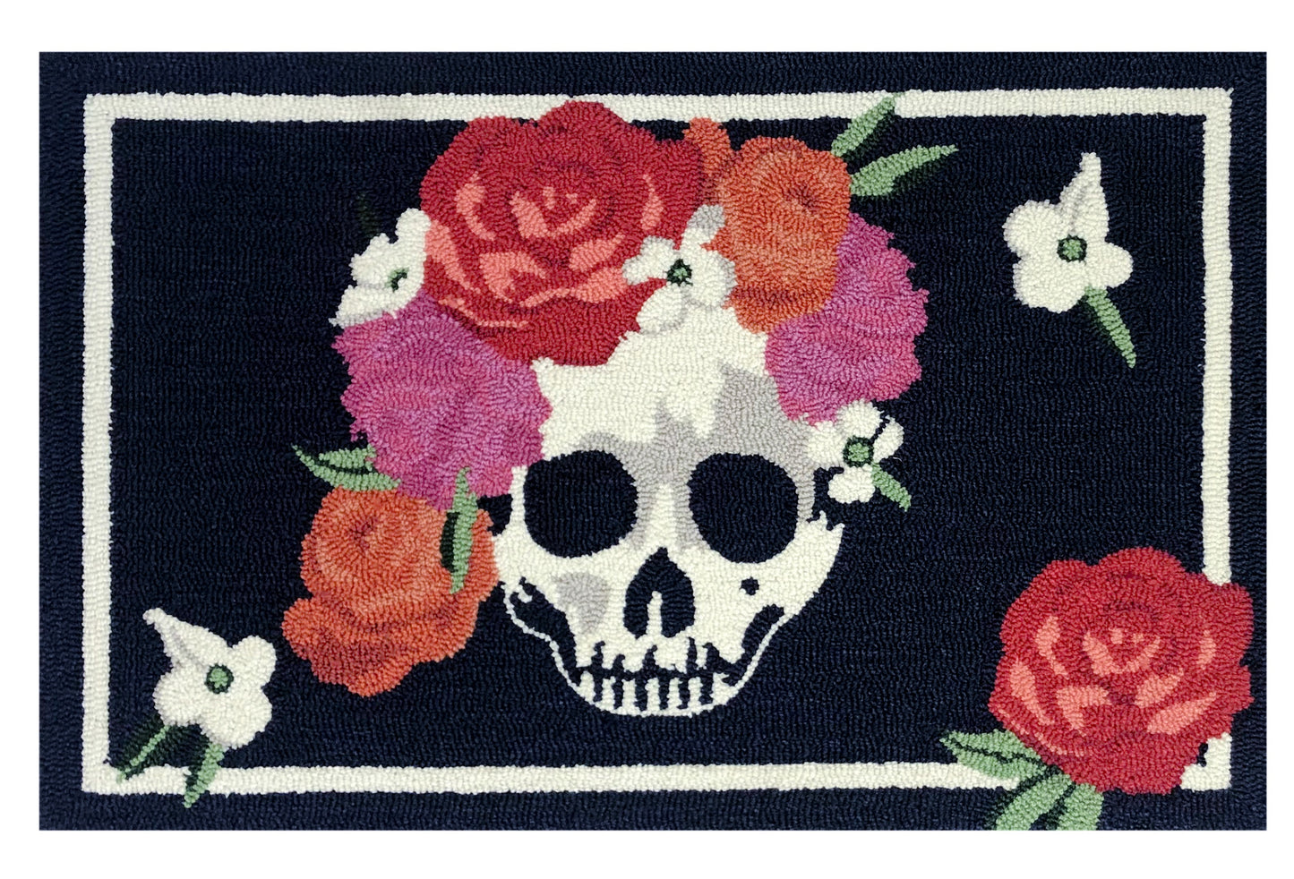 Floral Skull Doormat