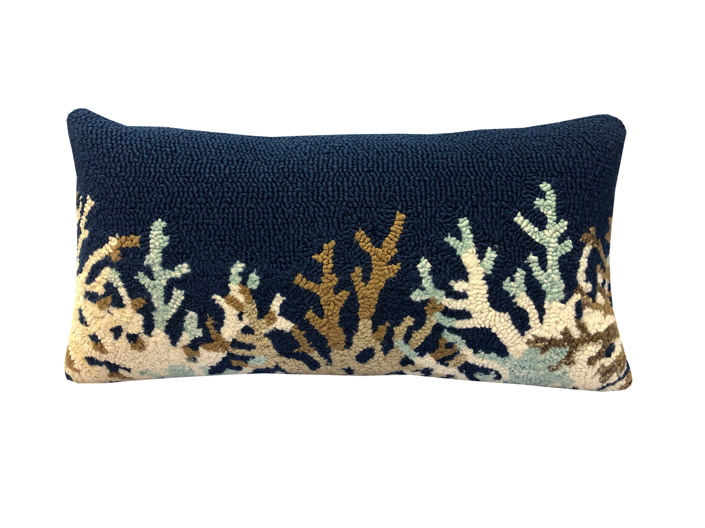 Coral Border Indigo Rug/Doormat/Pillow