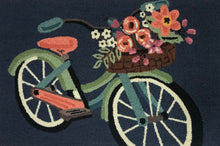 Blossom Bike Indigo Rug/Doormat