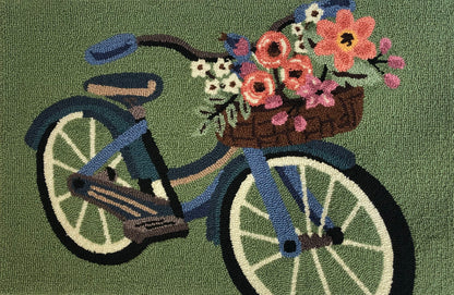 Blossom Bike Fern Rug/Doormat/Pillow