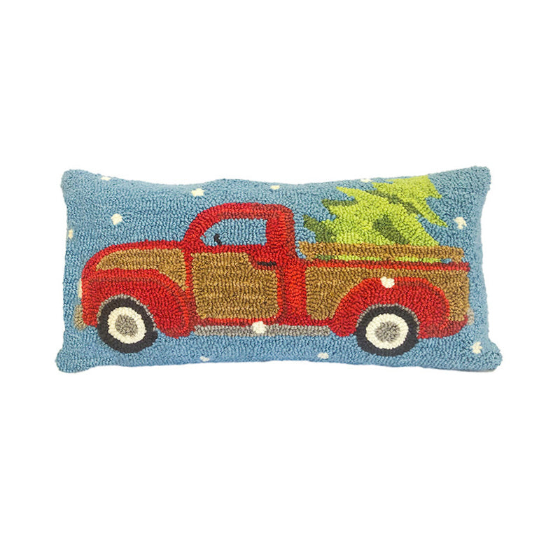 Vintage Holiday Truck Doormat/ Pillows