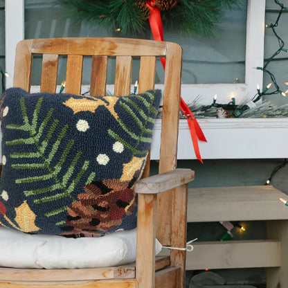 Happy Holly Indigo Rug/Doormat/Pillow