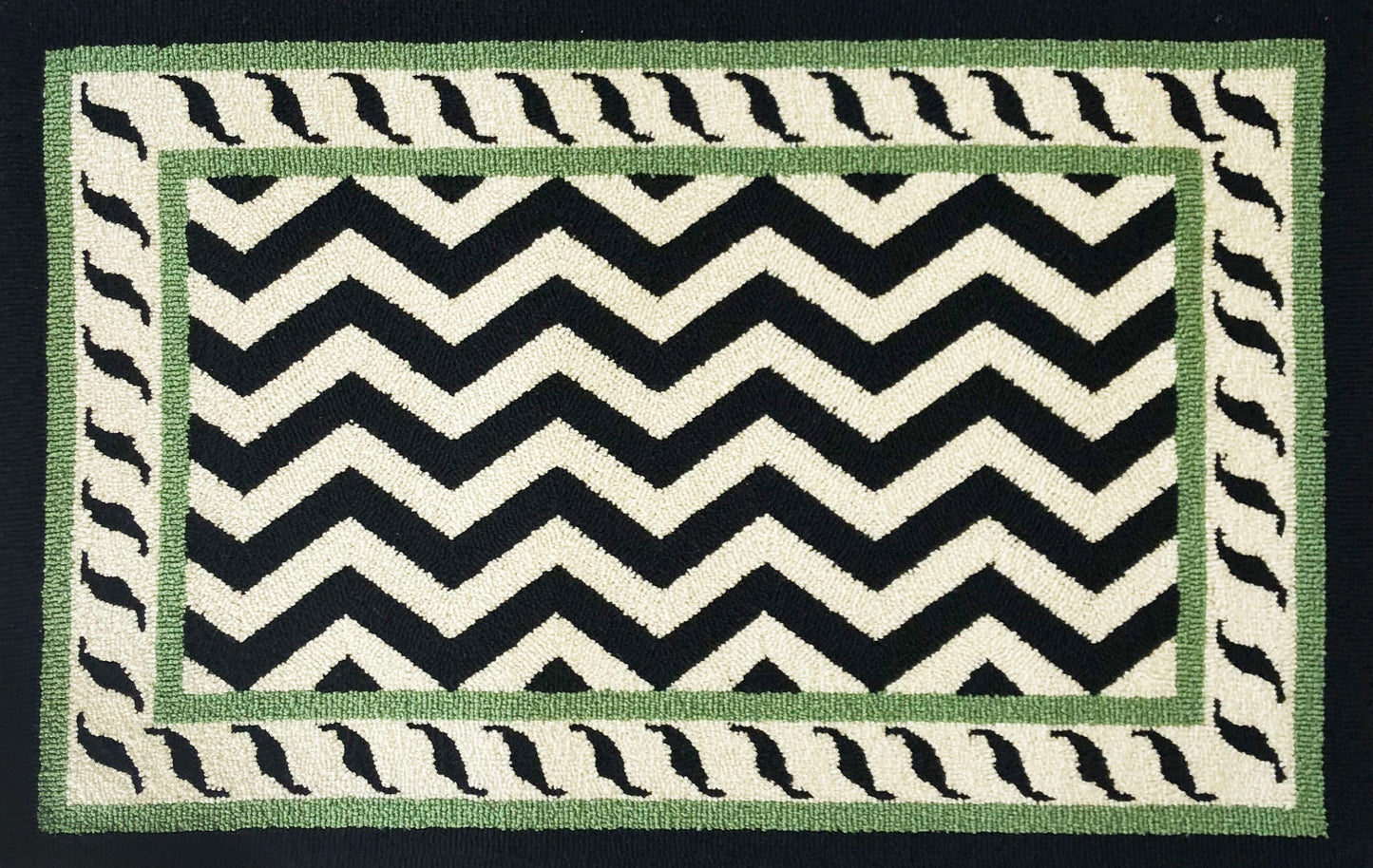 Uma Border Chevron Rug