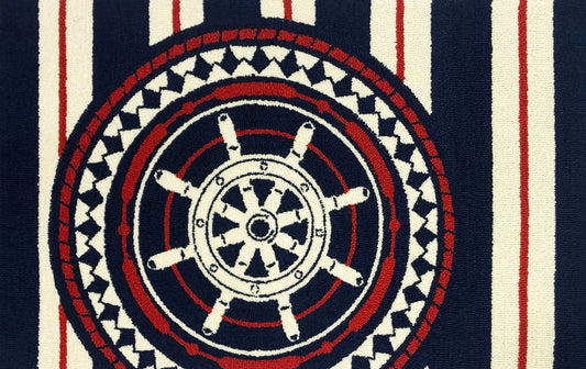 Nautical Wheel Rug/Doormat/Pillow