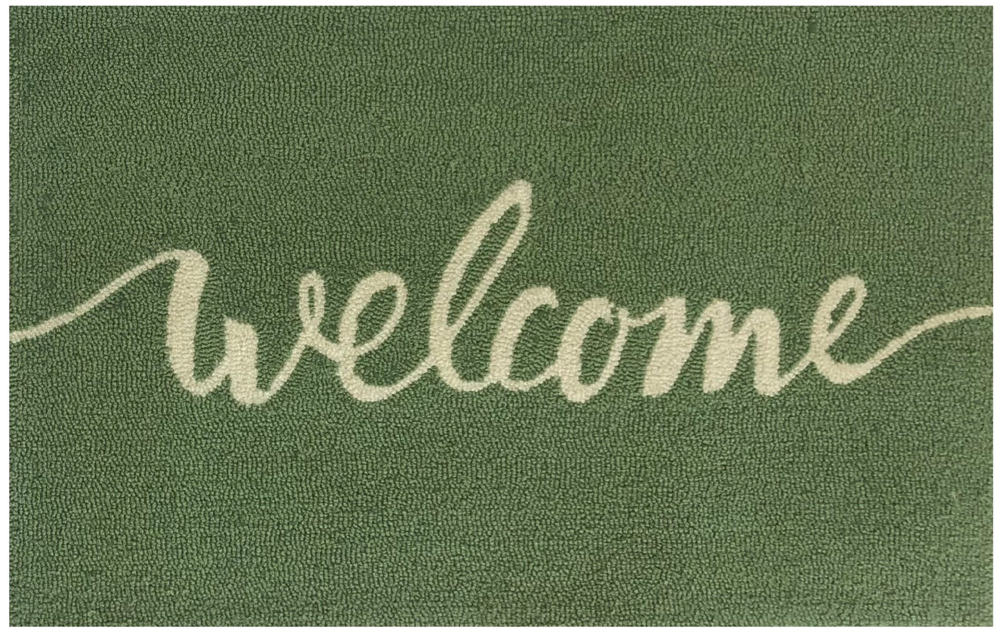 Welcome Script Fern Rug/Doormat