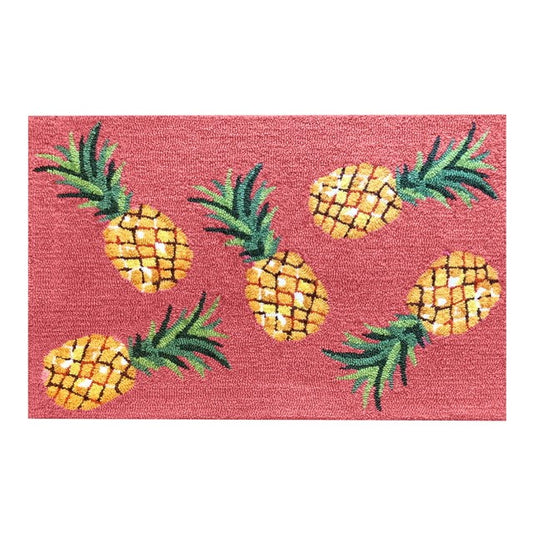 Pineapple Toss Coral Rug/Doormat