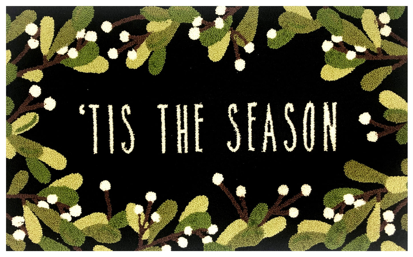 Tis the Season Black Rug/Doormat