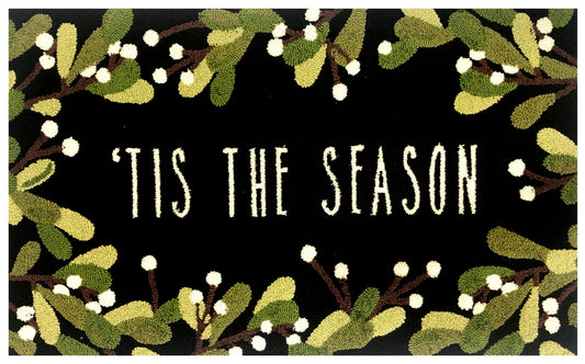 Tis the Season Black Rug/Doormat