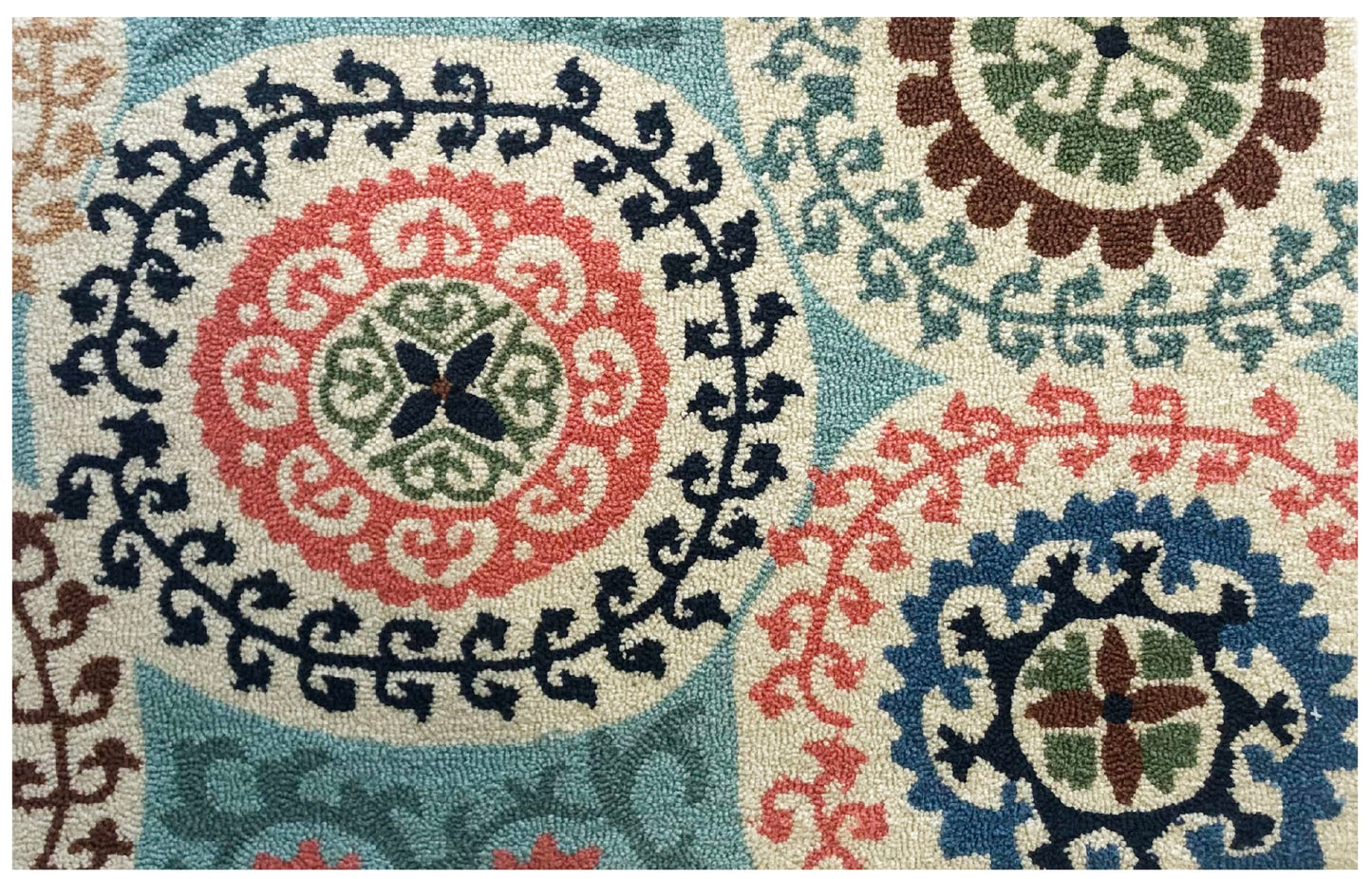 Shayla Aqua Rug/Doormat/Pillow