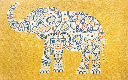 Elephant Mustard Rug/Doormat