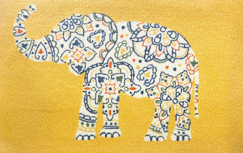 Elephant Mustard Rug/Doormat