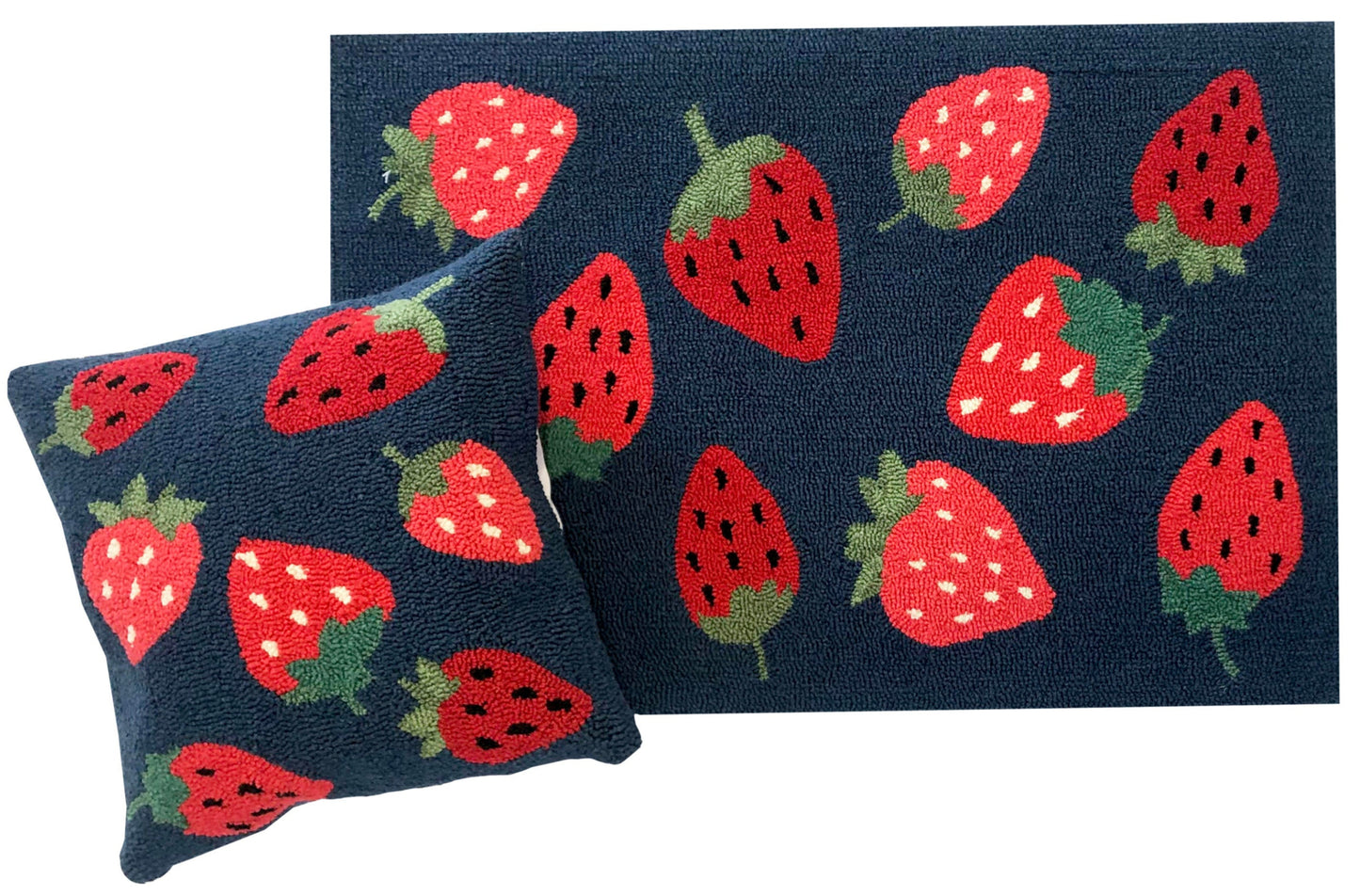 Strawberry Toss Rug/Doormat/Pillow