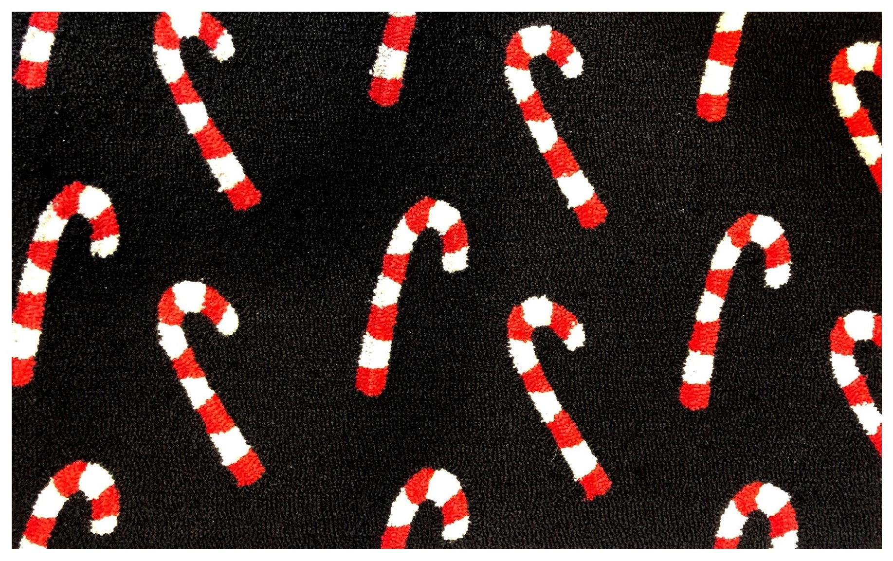 Candy Cane Black Indoor/Outdoor Rug – The Rug Market