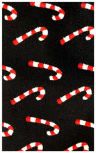 Candy Cane Black Rug/Doormat