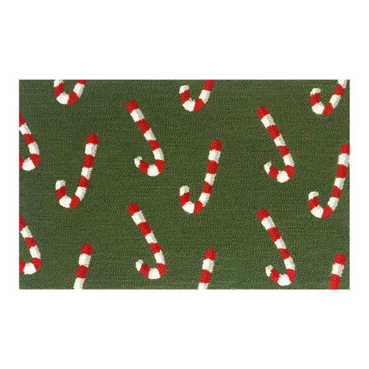 Candy Cane Green Rug/Doormat