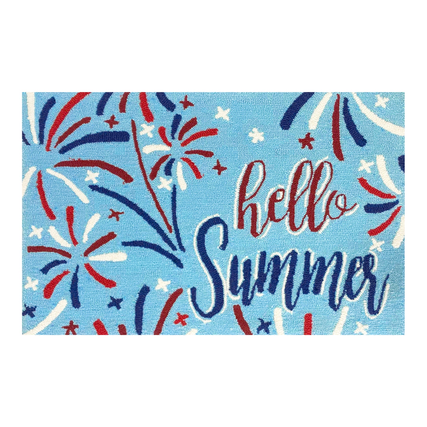 Hello Summer Blue Rug/Doormat