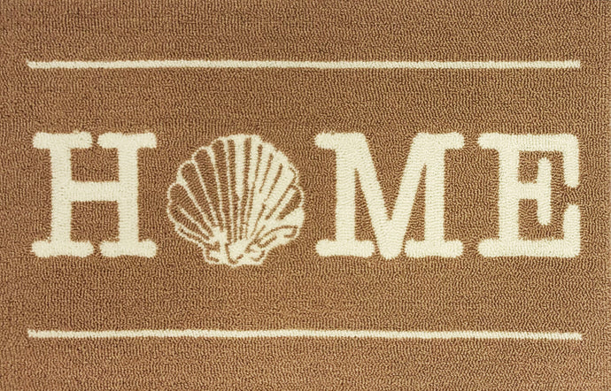 Home Shell Tan Rug/Doormat/Pillow