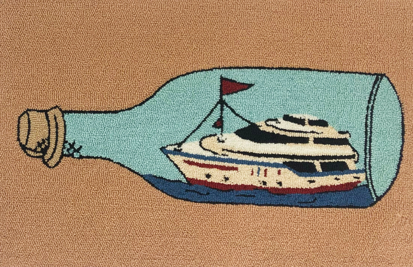 Yacht In A  Bottle Rug/Doormat