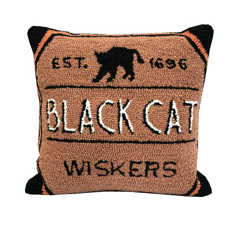 Black Cat Whiskers Pillow